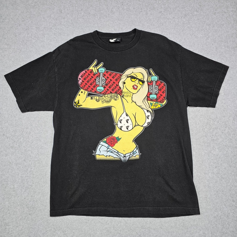 Famous Stars & Straps MANNY SANTIAGO Mens Skateboard T-Shirt Size XL MSA Skate - Picture 2 of 8